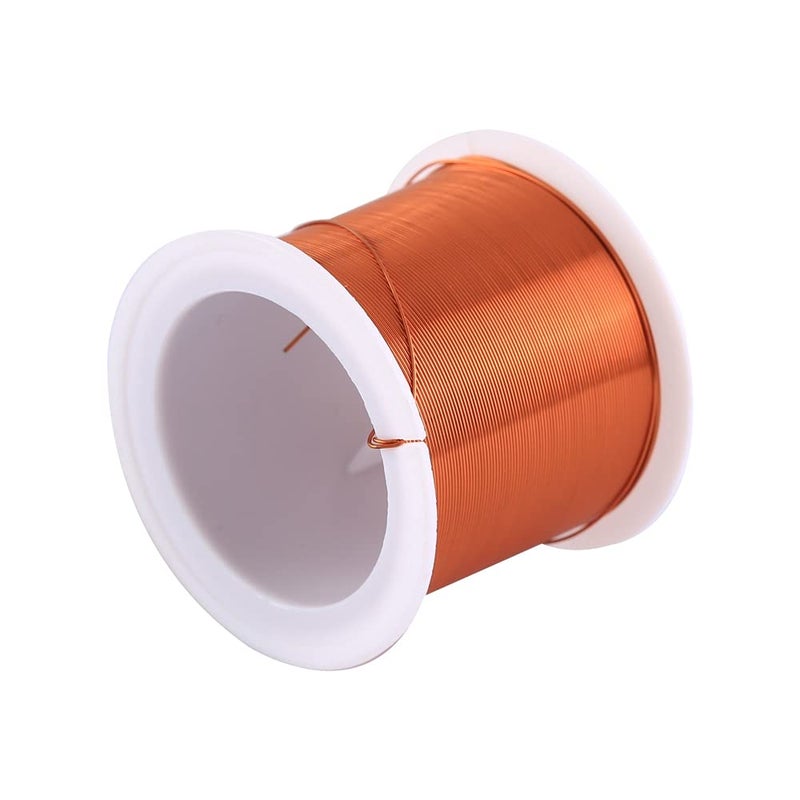 SKYPRO 24AWG 32Ft Coil Copper Wire Enameled Copper Wire Enameled Magnet Winding Wire 1 Spool Coil Natural Temperature Rating Widely Used for Transformers Inductors - Image 3